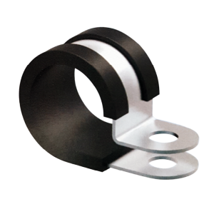ABRAZADERA METÁLICA CON GOMA, PUNTO FIJO 16mm A 63mm