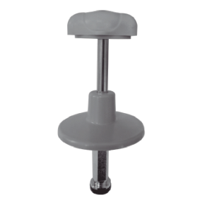 KIT METALICA 60mm LARGO VÁSTAGO CROMADO, MANILLA PLÁSTICA Y CUBRE FALLA DESLIZANTE PLÁSTICO (GRIS)