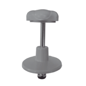 KIT METALICA 60mm CORTO VÁSTAGO CROMADO, MANILLA PLÁSTICA Y CUBRE FALLA DESLIZANTE PLÁSTICO (GRIS)